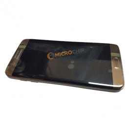 Samsung SM-G935F Дисплей с сенсорным стеклом передней панелью и шлейфами кнопок и системным разъемом (цвет gold) Оригинал