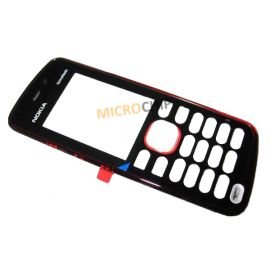 Nokia 5220 Xpress Music Передняя панель корпуса с защитным стеклом дисплея(Цвет Liquid Red) Оригинал